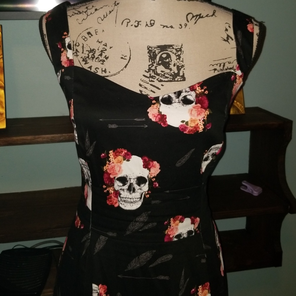 New Torrid Skull & Flowers Dress **SOLD ON MERCARI - Picture 2 of 7